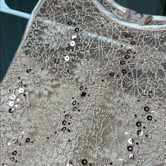 Cream Halter Embellished Ruffled Midi Dress - Picture 6 of 7